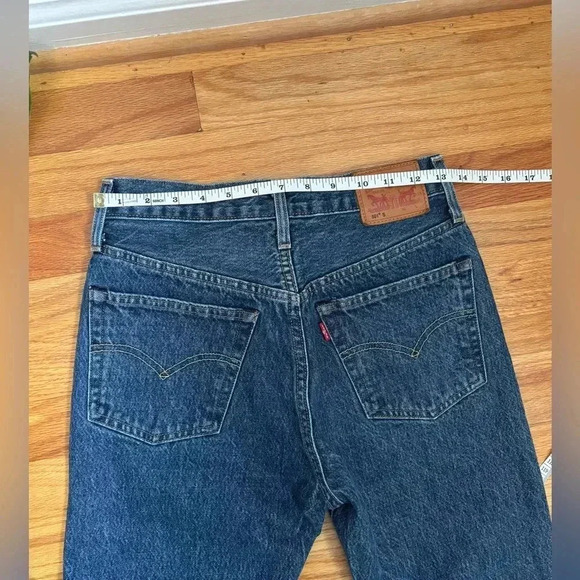 Levis 501 w25 L28 Levi’s 501 dark blue raw blue 80s USA straight leg - Picture 6 of 11